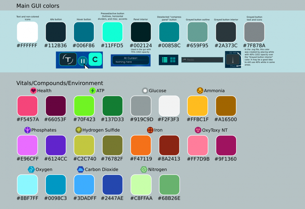 GUI Color palette